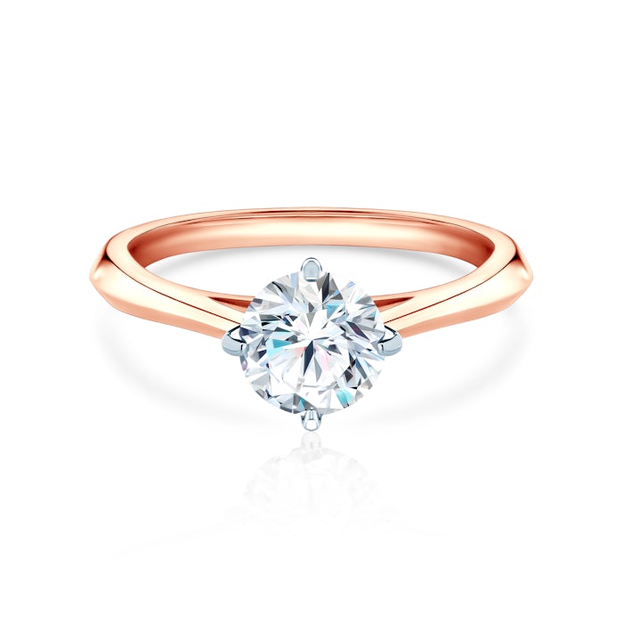 Zásnubný prsteň The Light: dvojfarebné zlato, laboratórny diamant