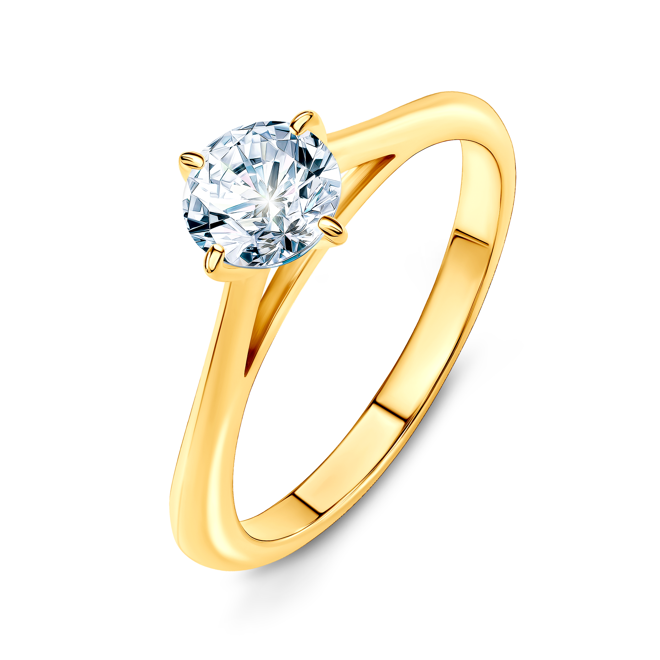 Verlobungsring The Light: Gold, Labordiamant