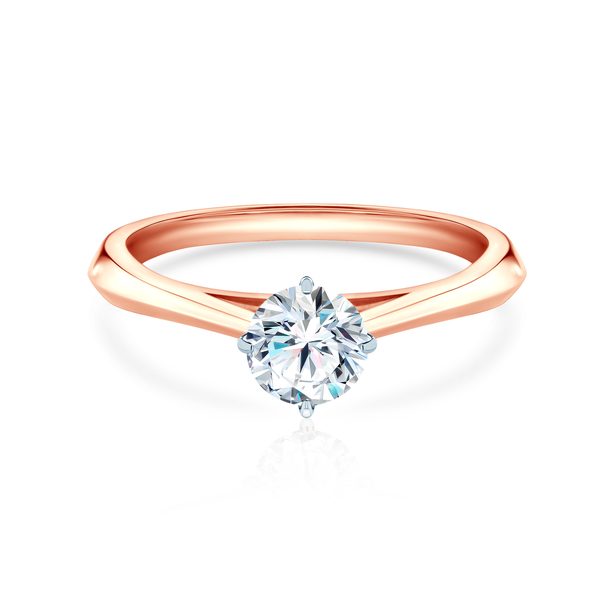Engagement Ring The Light: two-colored gold, lab-grown diamond
