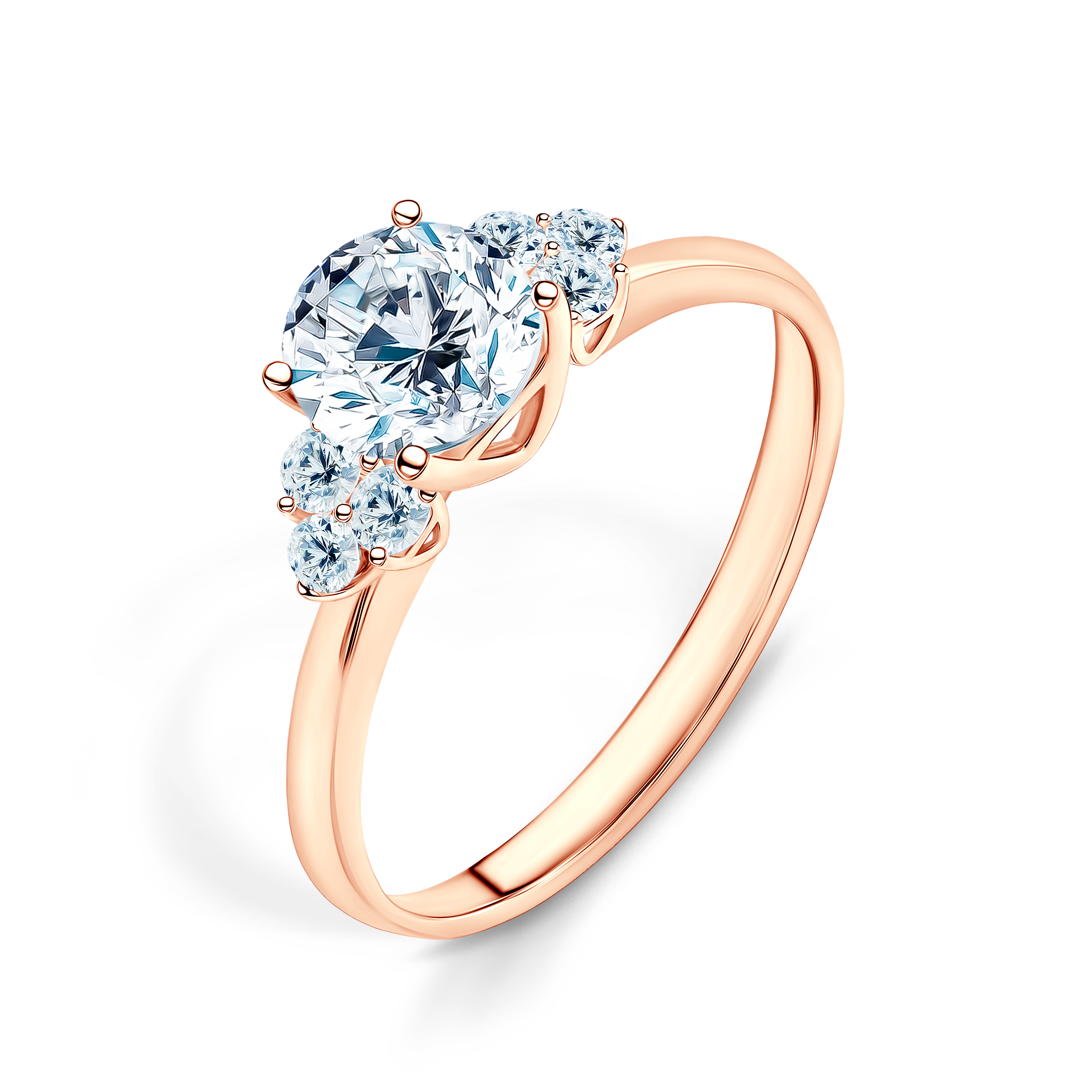 Verlobungsring Fairytale: Roségold, Labordiamant