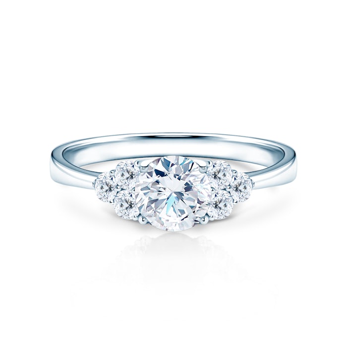 Pierścionek zaręczynowy Fairytale: białe złoto, diament laboratoryjny