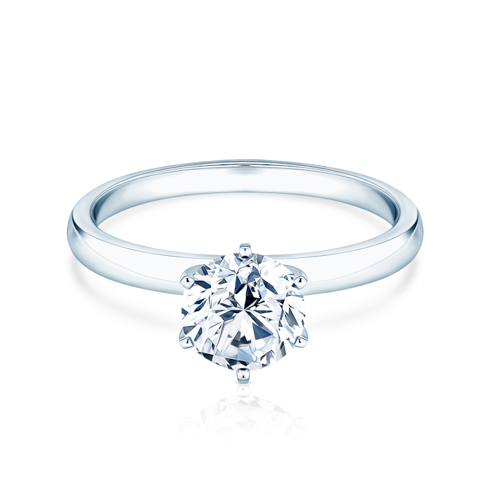 Engagement Ring SAVICKI: white gold, lab-grown diamond
