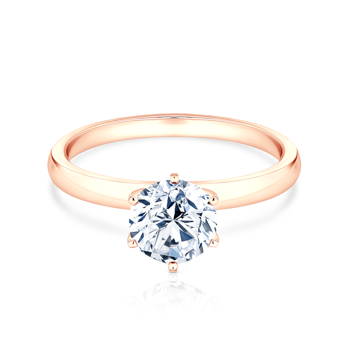 Engagement Ring SAVICKI: rose gold, lab-grown diamond