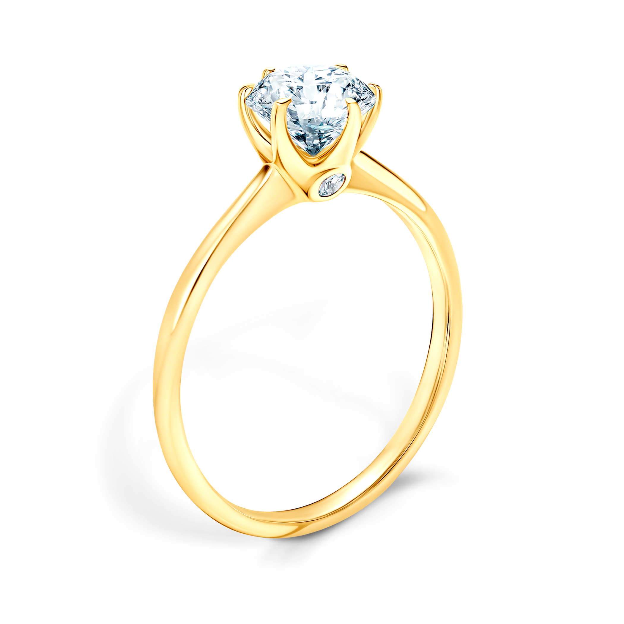 Pierścionek zaręczynowy The Journey: złoty, diament laboratoryjny