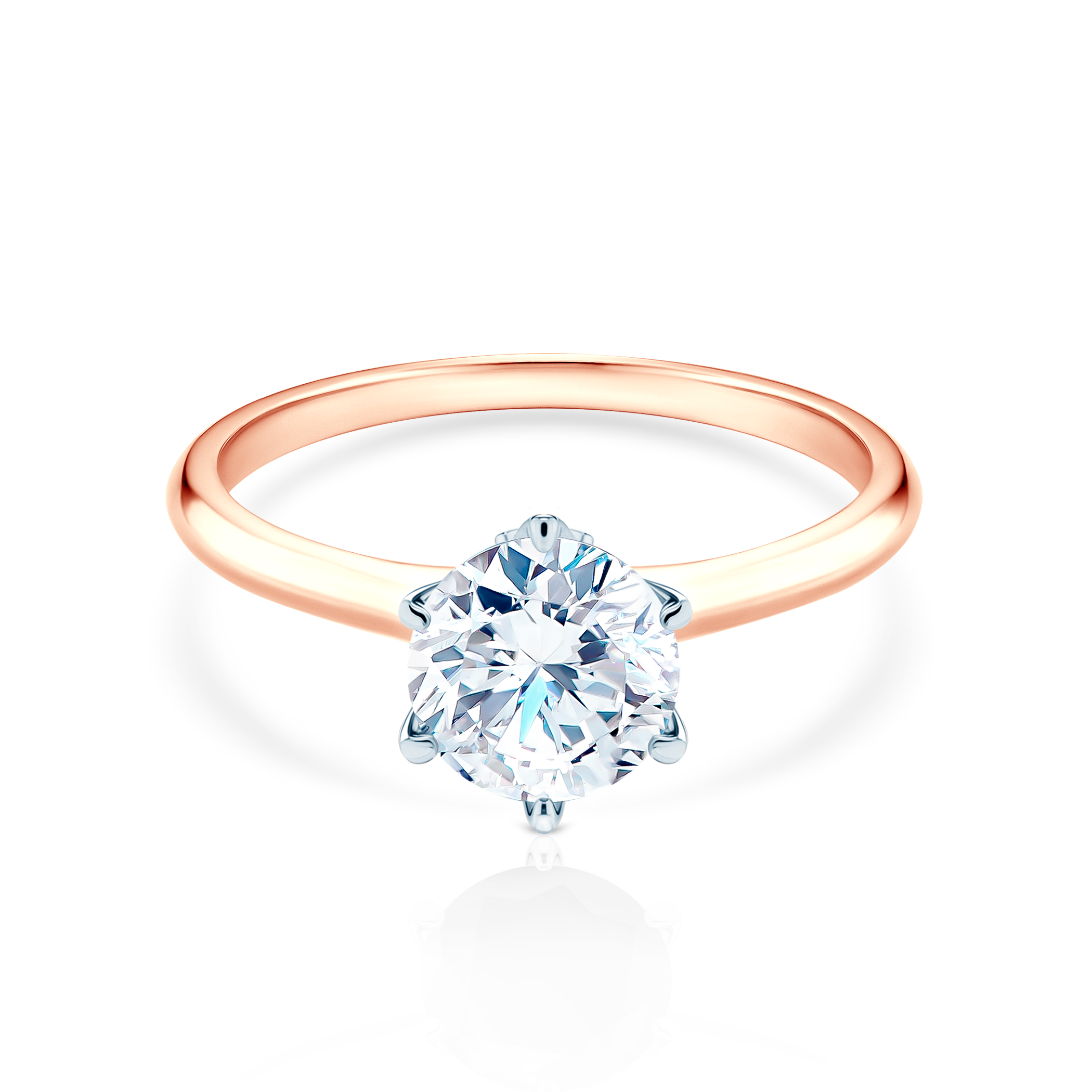 Engagement Ring The Journey: two-colored gold, lab-grown diamond