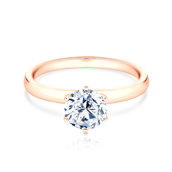 Engagement Ring SAVICKI: rose gold, lab-grown diamond