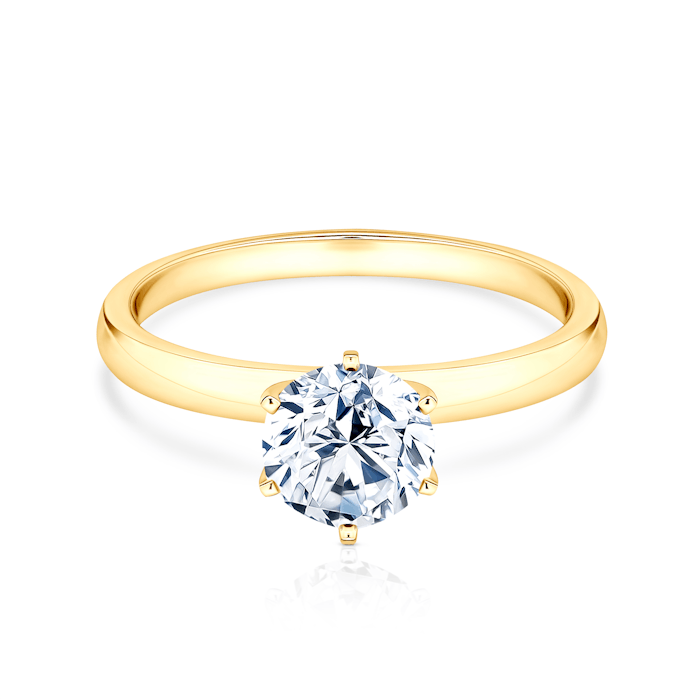 Engagement Ring SAVICKI: gold, lab-grown diamond