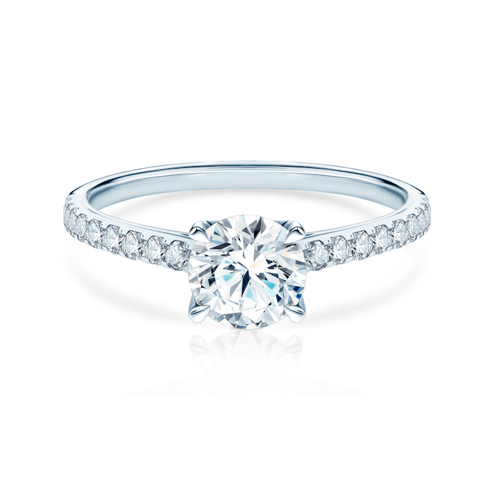 Zásnubní prsten Share Your Love: bílé zlato, laboratorní diamanty