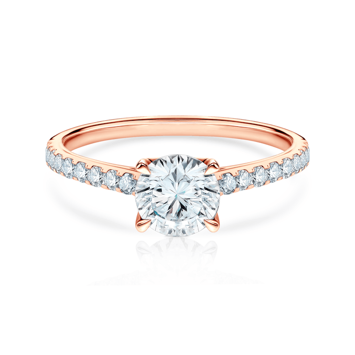 Zásnubný prsteň Share Your Love: ružové zlato, laboratórny diamanty