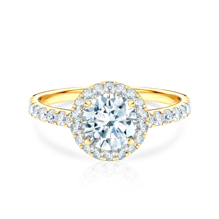 Pierścionek zaręczynowy This is Love: złoty, diament laboratoryjny