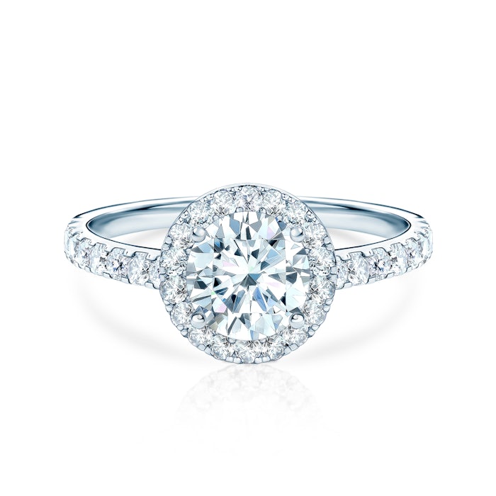 Pierścionek zaręczynowy This is Love: białe złoto, diament laboratoryjny