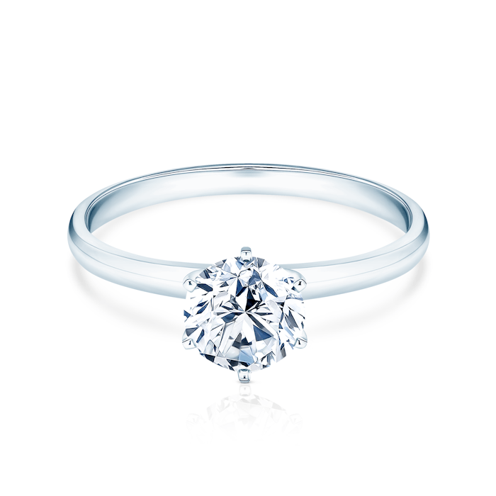 Engagement Ring SAVICKI: white gold, lab-grown diamond