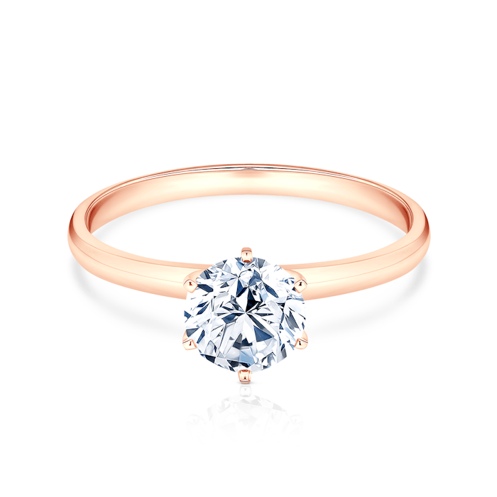 Engagement Ring SAVICKI: rose gold, lab-grown diamond