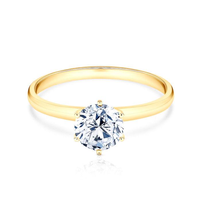 Engagement Ring SAVICKI: gold, lab-grown diamond