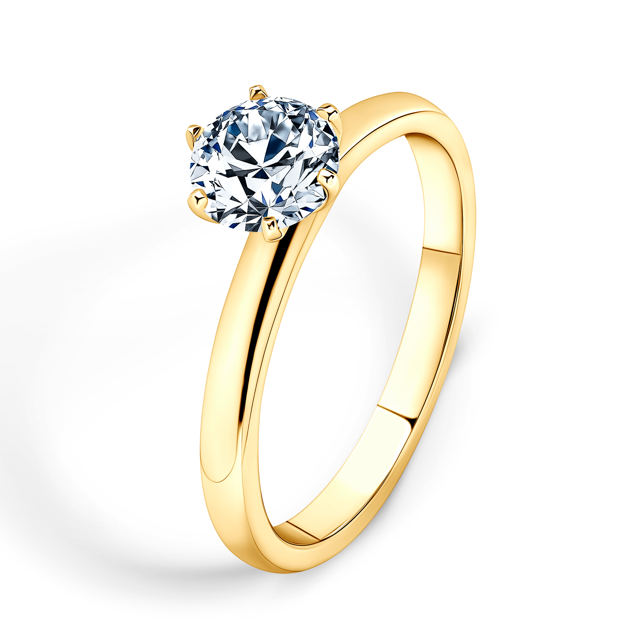 Pierścionek zaręczynowy SAVICKI: złoty, diament laboratoryjny