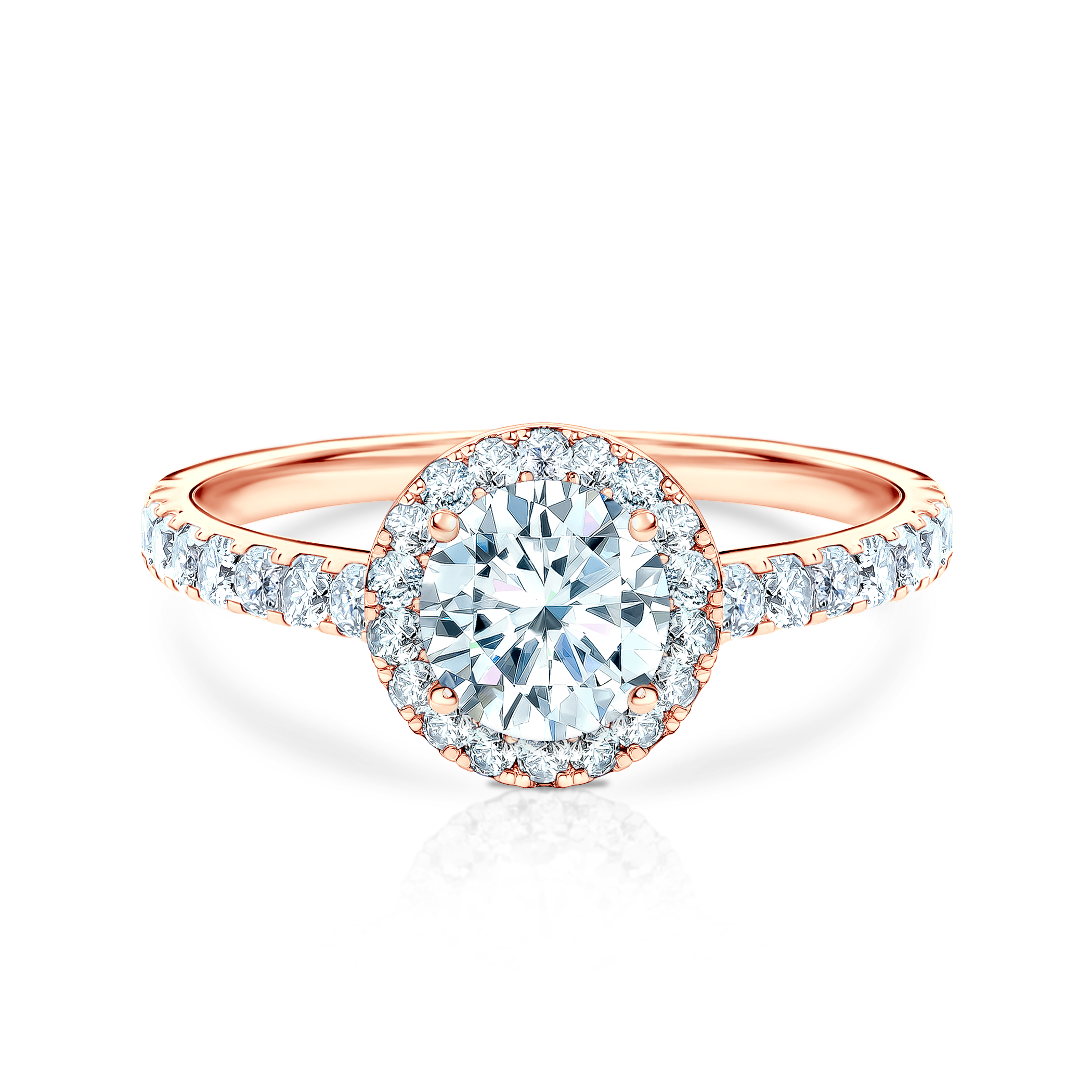 Pierścionek zaręczynowy This is Love: różowe złoto, diament laboratoryjny