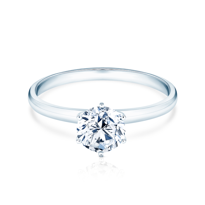 Engagement Ring SAVICKI: white gold, lab-grown diamond