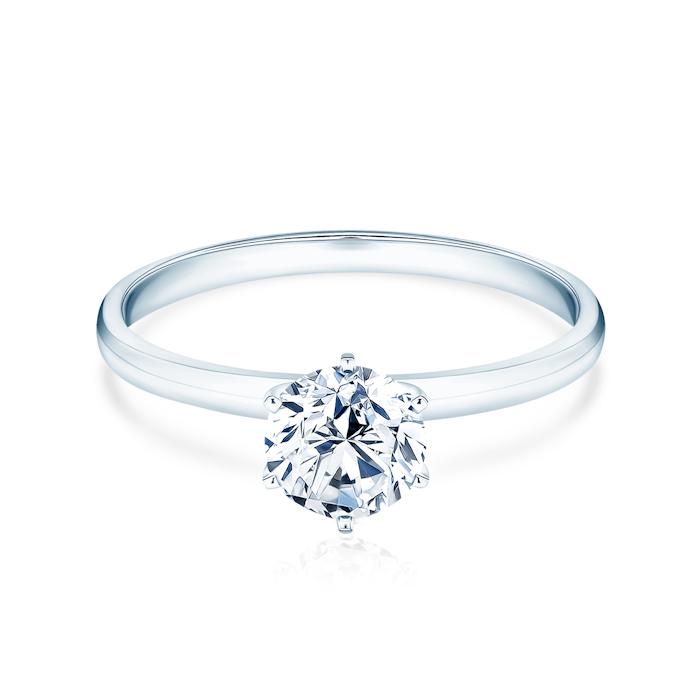 Engagement Ring SAVICKI: white gold, lab-grown diamond