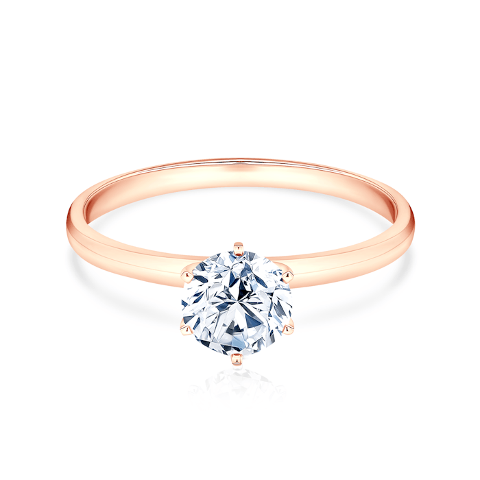 Engagement Ring SAVICKI: rose gold, lab-grown diamond