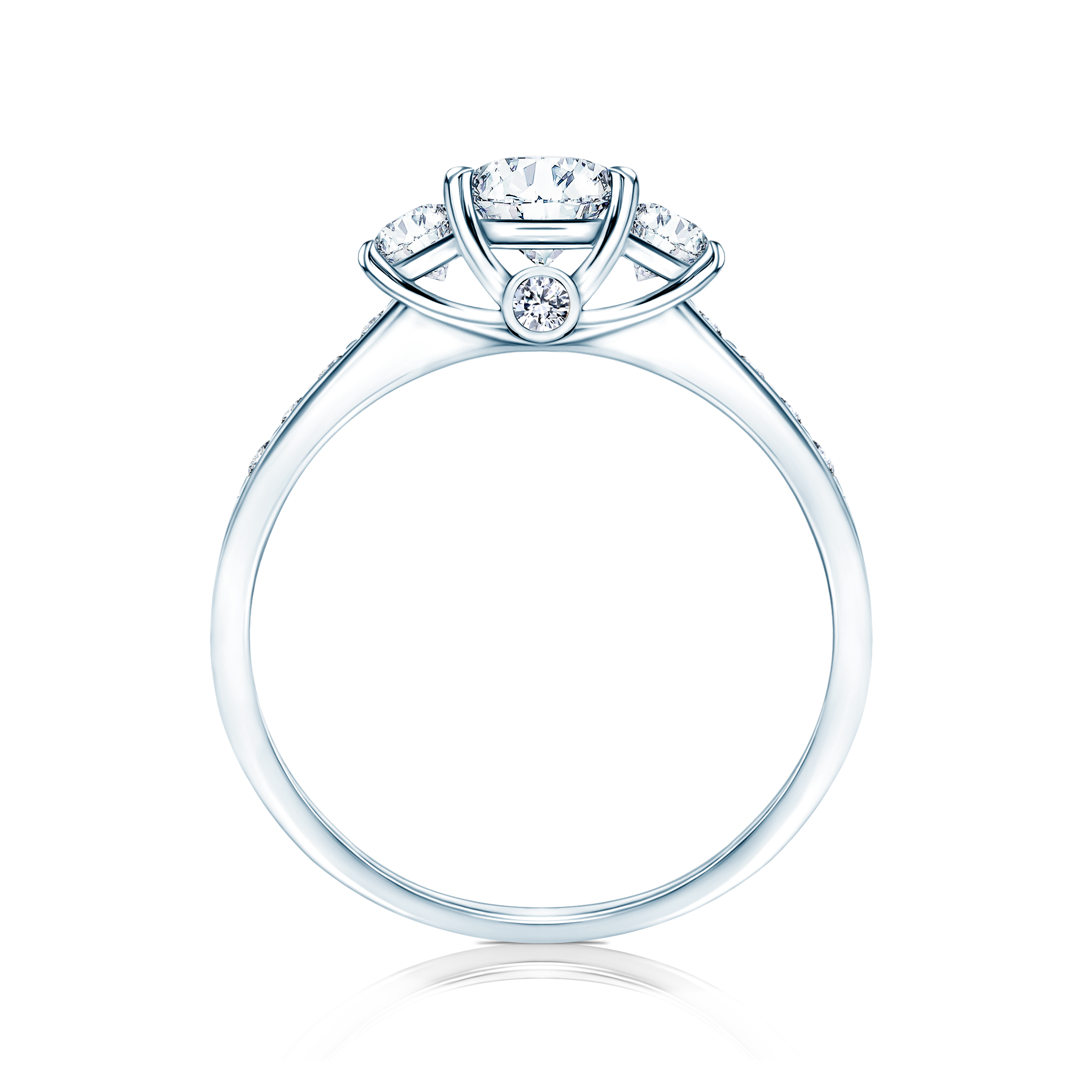 Pierścionek zaręczynowy Dream: białe złoto, diament laboratoryjny