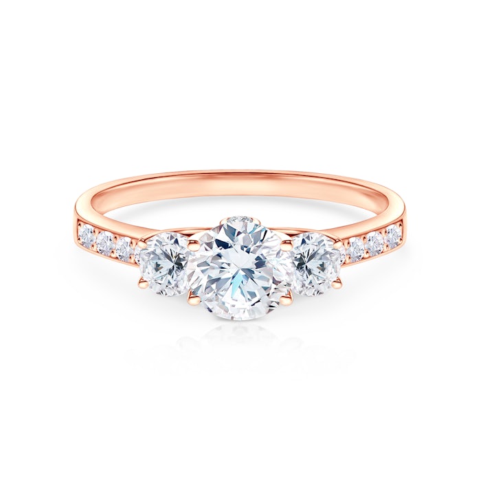 Pierścionek zaręczynowy Dream: różowe złoto, diament laboratoryjny
