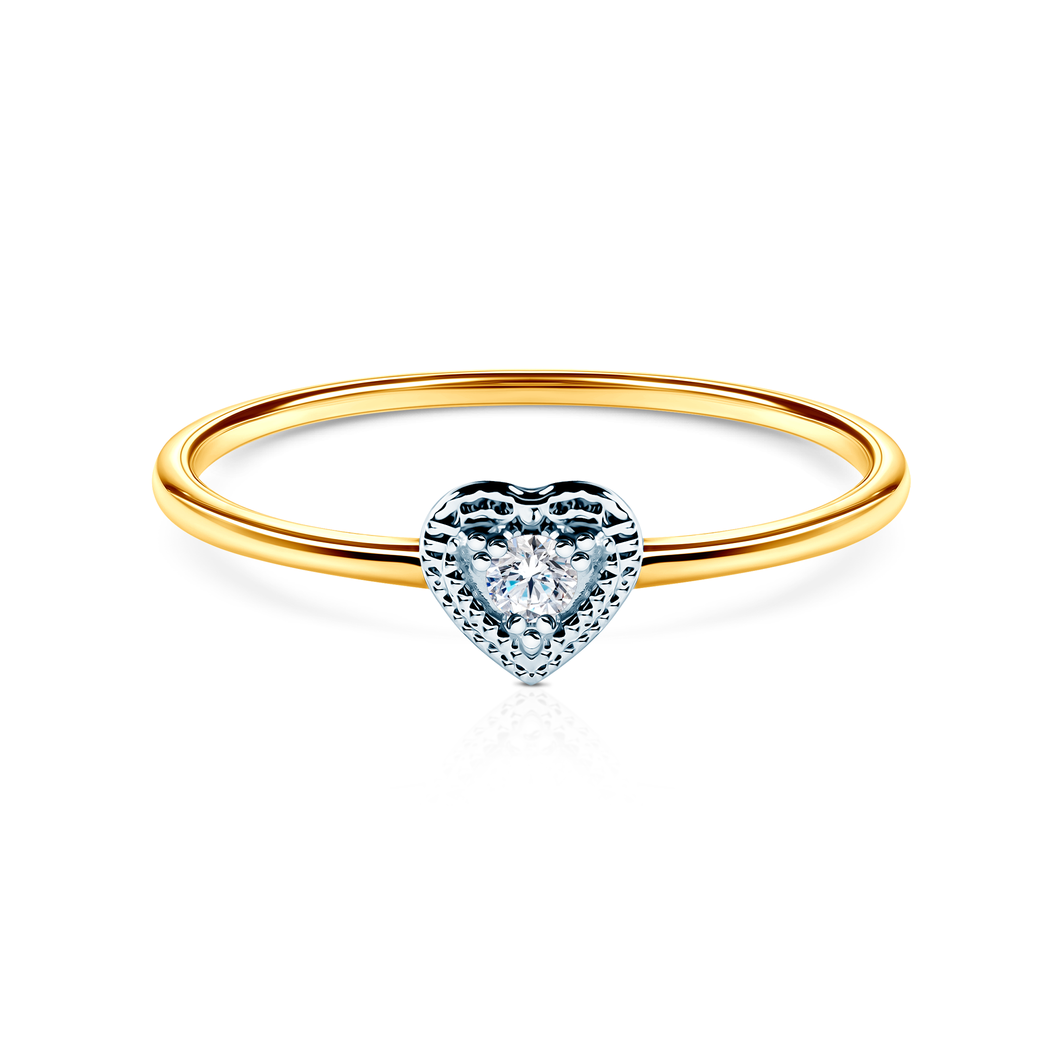 Pierścionek zaręczynowy Savicki: złoto, diamenty