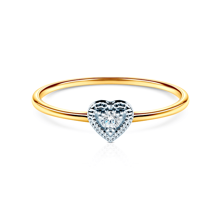 Pierścionek zaręczynowy Savicki: złoto, diamenty