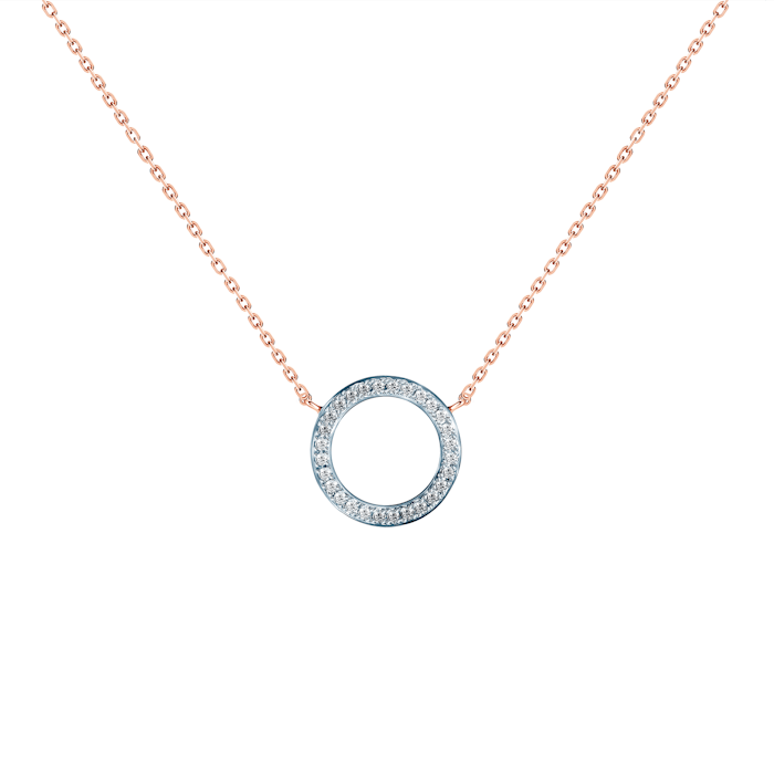 Naszyjnik koło Savicki: różowe złoto, diamenty
