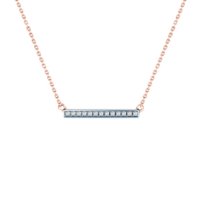 Naszyjnik Savicki: różowe złoto, diamenty