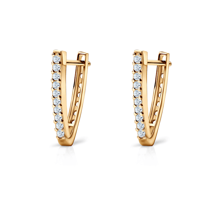 Earrings SAVICKI: gold, zirconia
