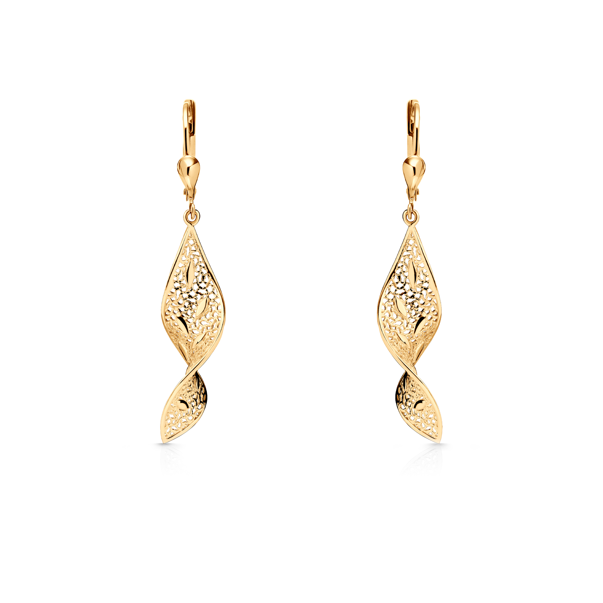 Kolczyki wiszące SAVICKI: złote