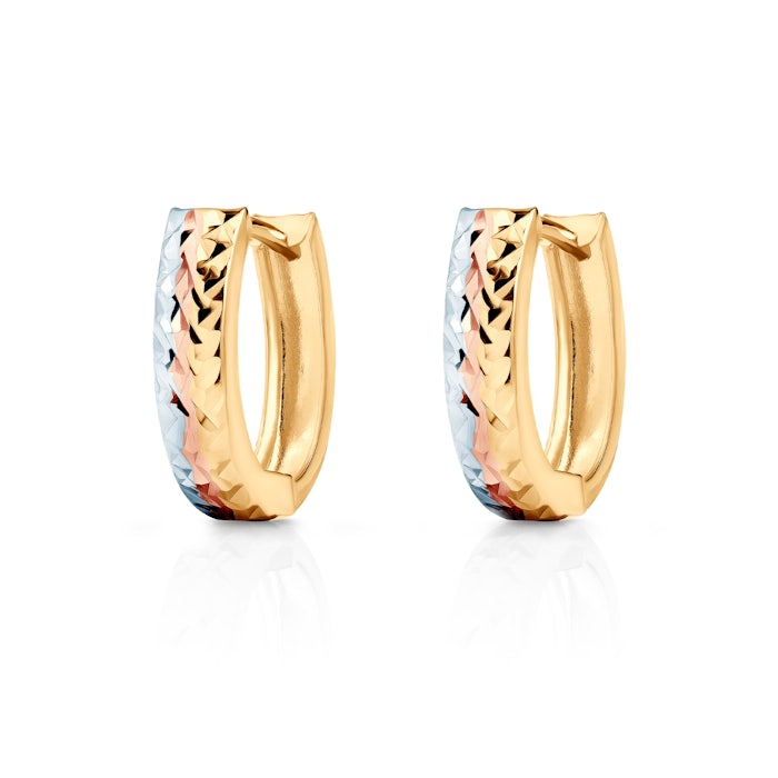 Kolczyki SAVICKI: trzykolorowe złoto