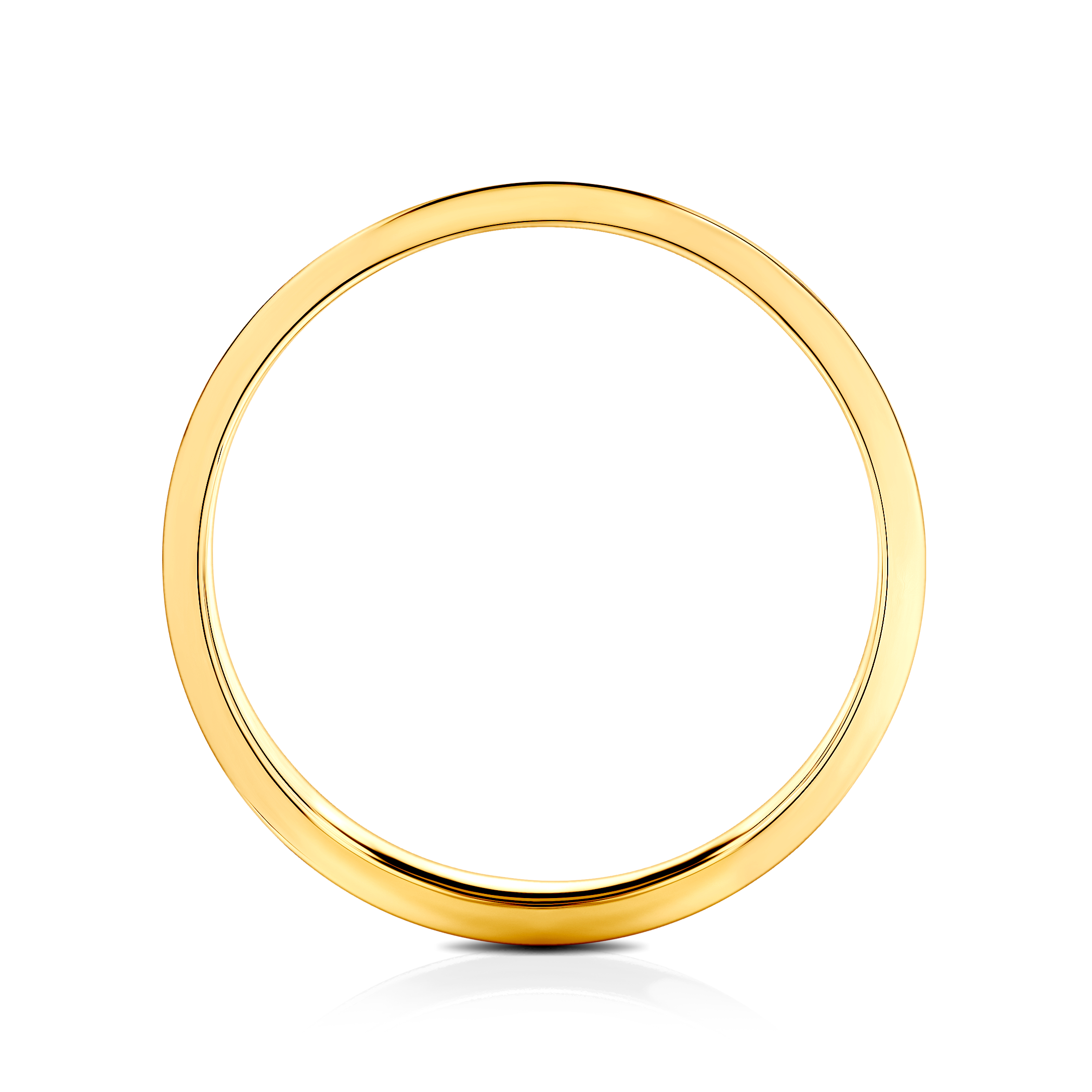 Obrączka partnerska Sign of Love®: złota, diament, płaska, 4mm - 3