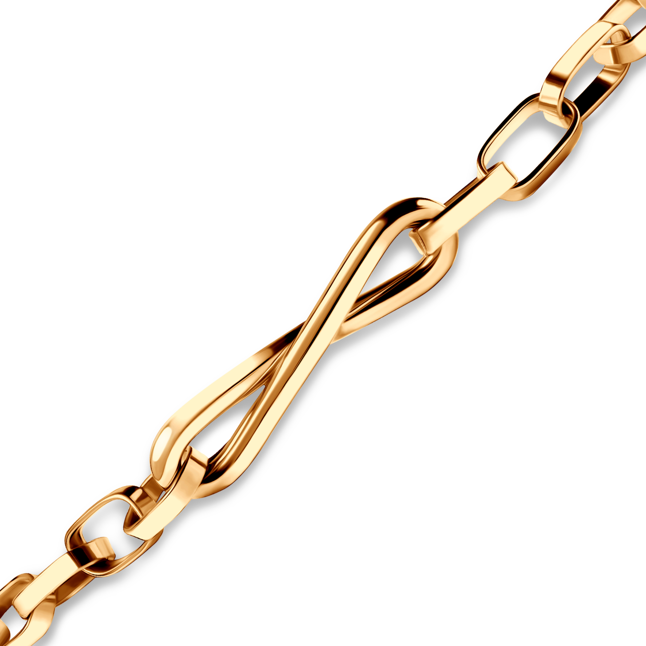 Armband Savicki Unendlichzeichen: zweifarbiges Gold