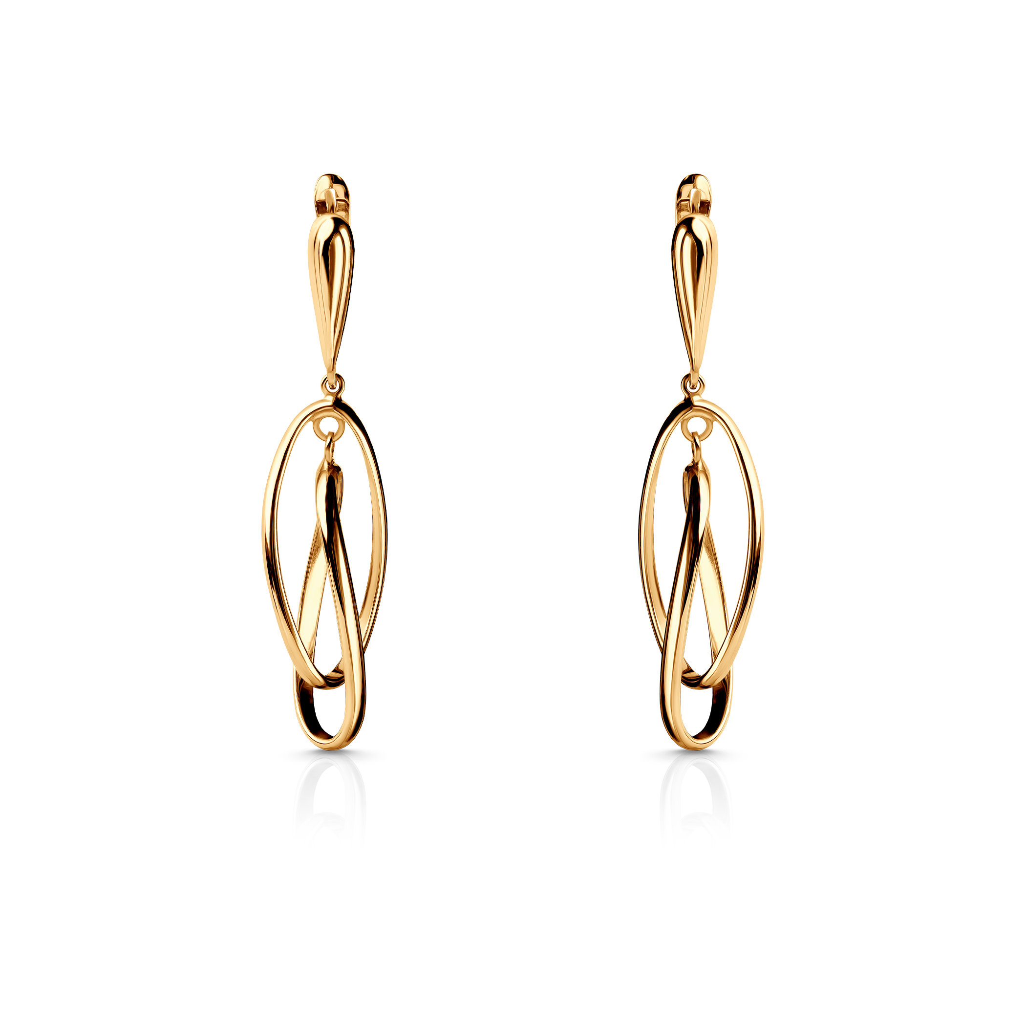 Kolczyki wiszące SAVICKI: złote