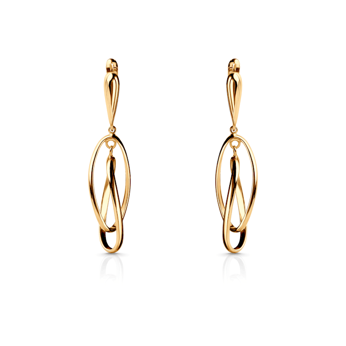 Kolczyki wiszące SAVICKI: złote