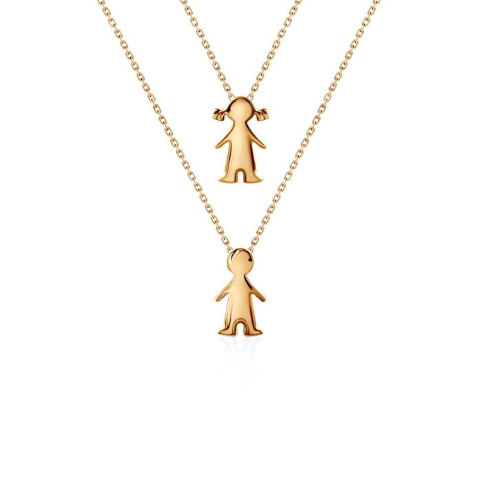 Necklace figures SAVICKI: gold