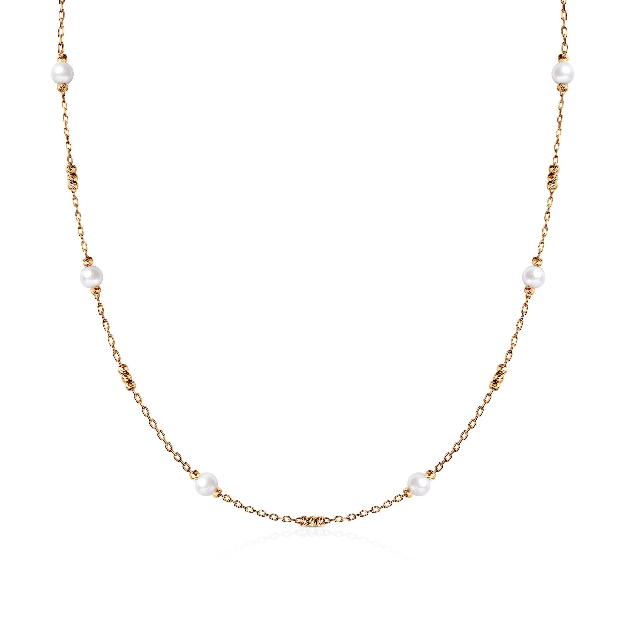 Naszyjnik Savicki: złoty, perły