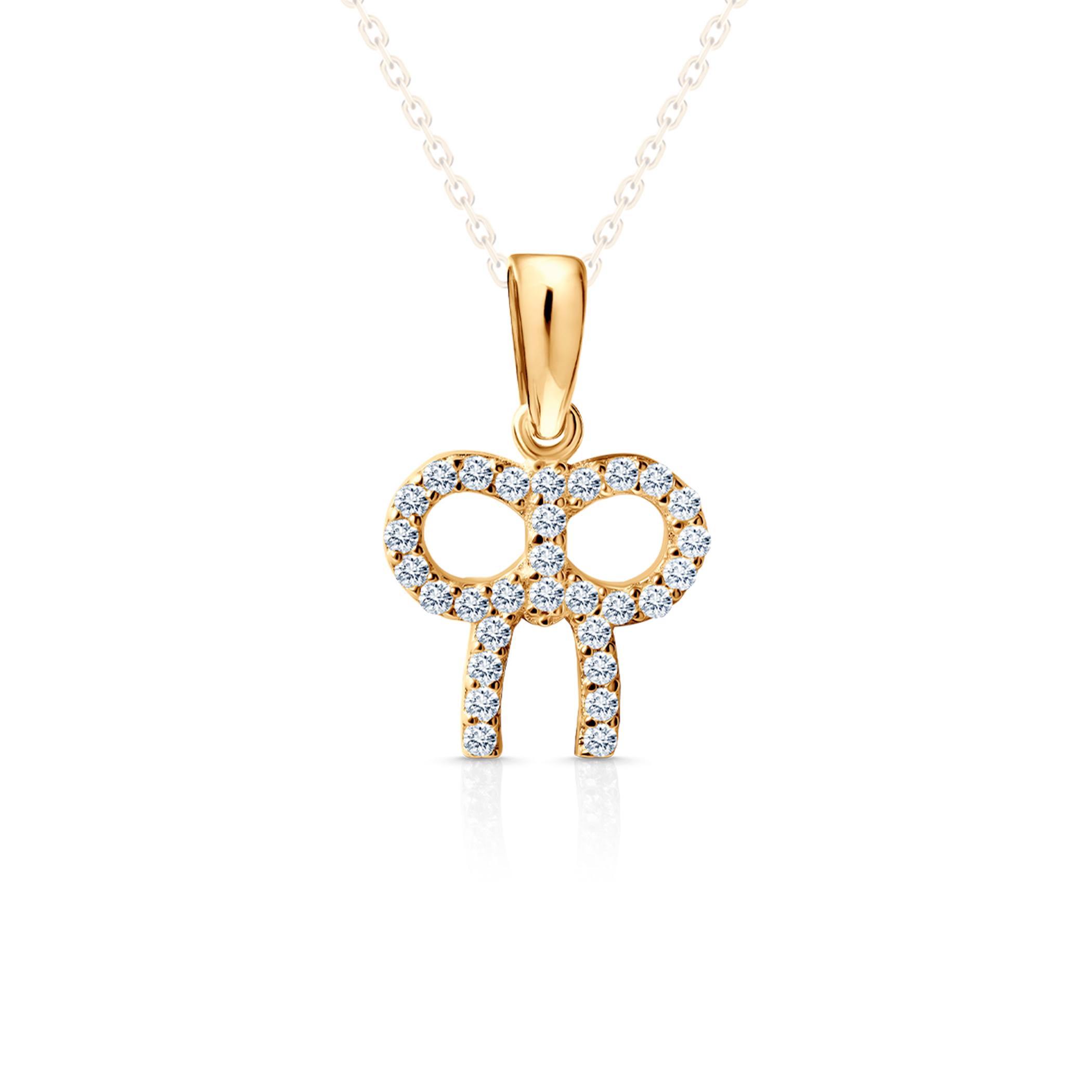 Zawieszka SAVICKI: złota, cyrkonie