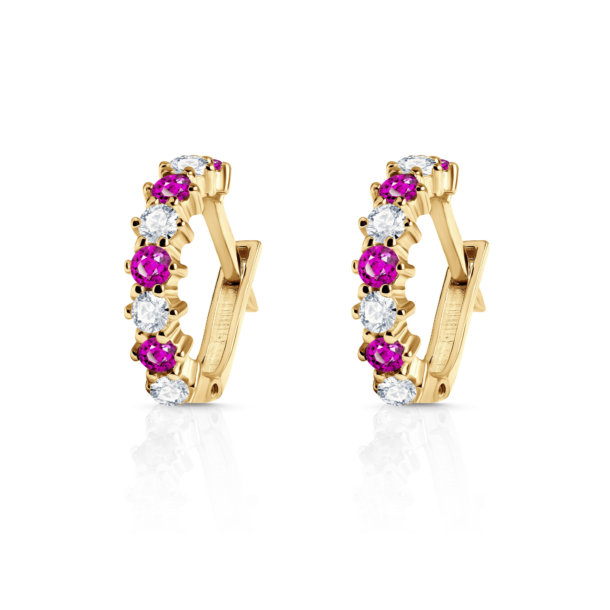 Kolczyki Savicki: złote, cyrkonie