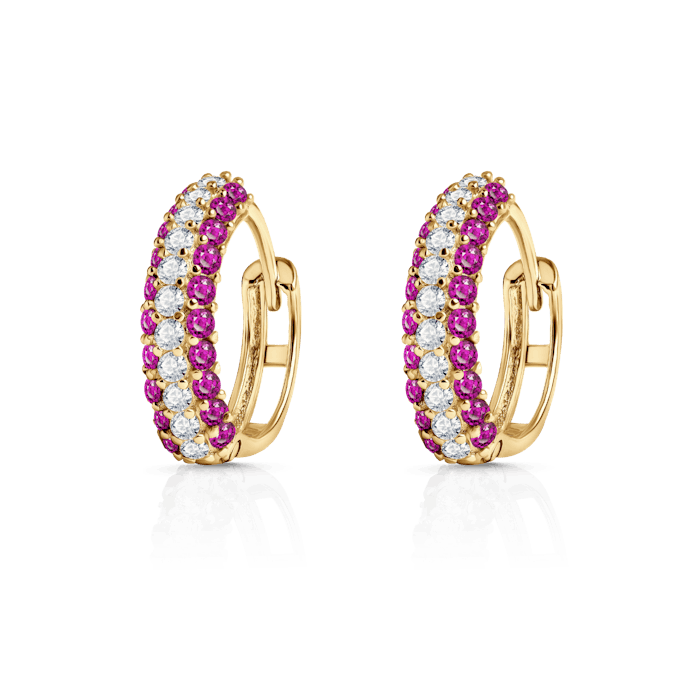 Náušnice SAVICKI: žlté zlato, zirkóny