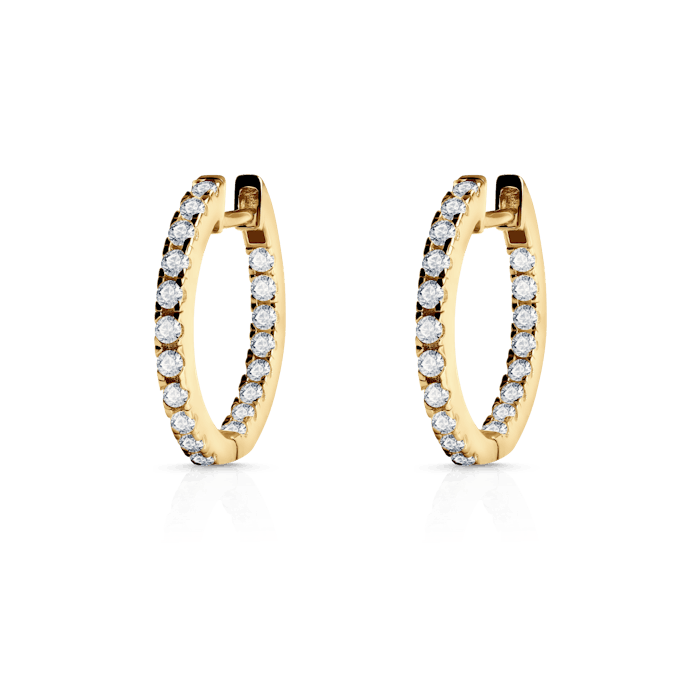 Earrings Savicki: gold, zirconia