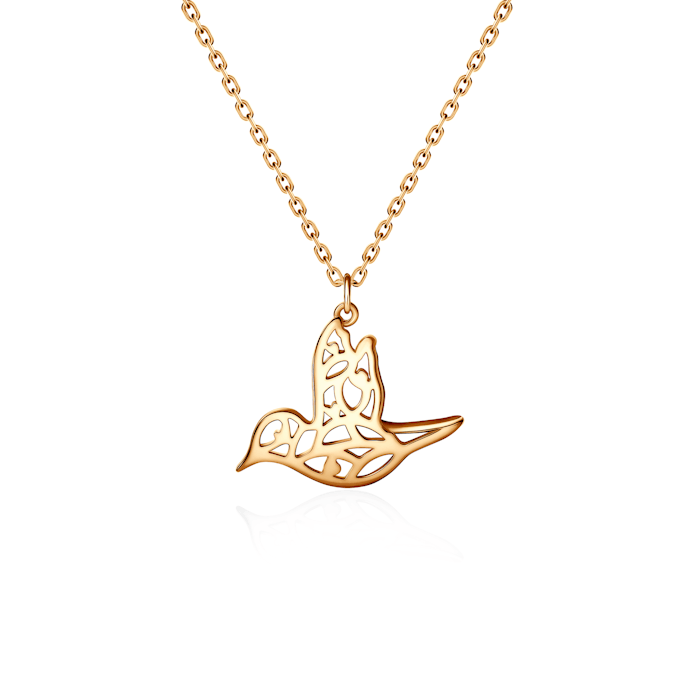 Náhrdelník ptáček SAVICKI: žluté zlato