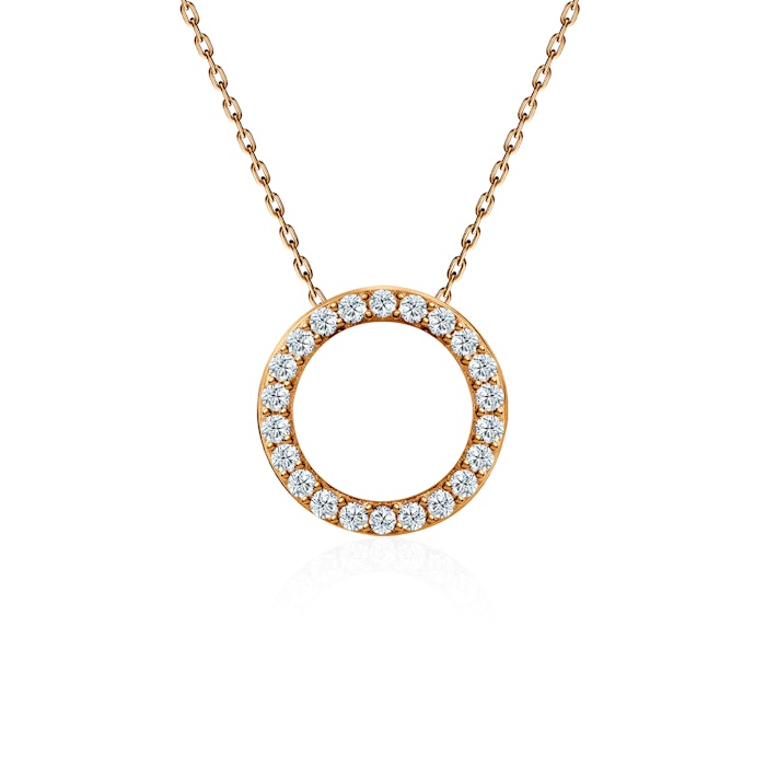 Náhrdelník SAVICKI: žluté zlato, zirkony