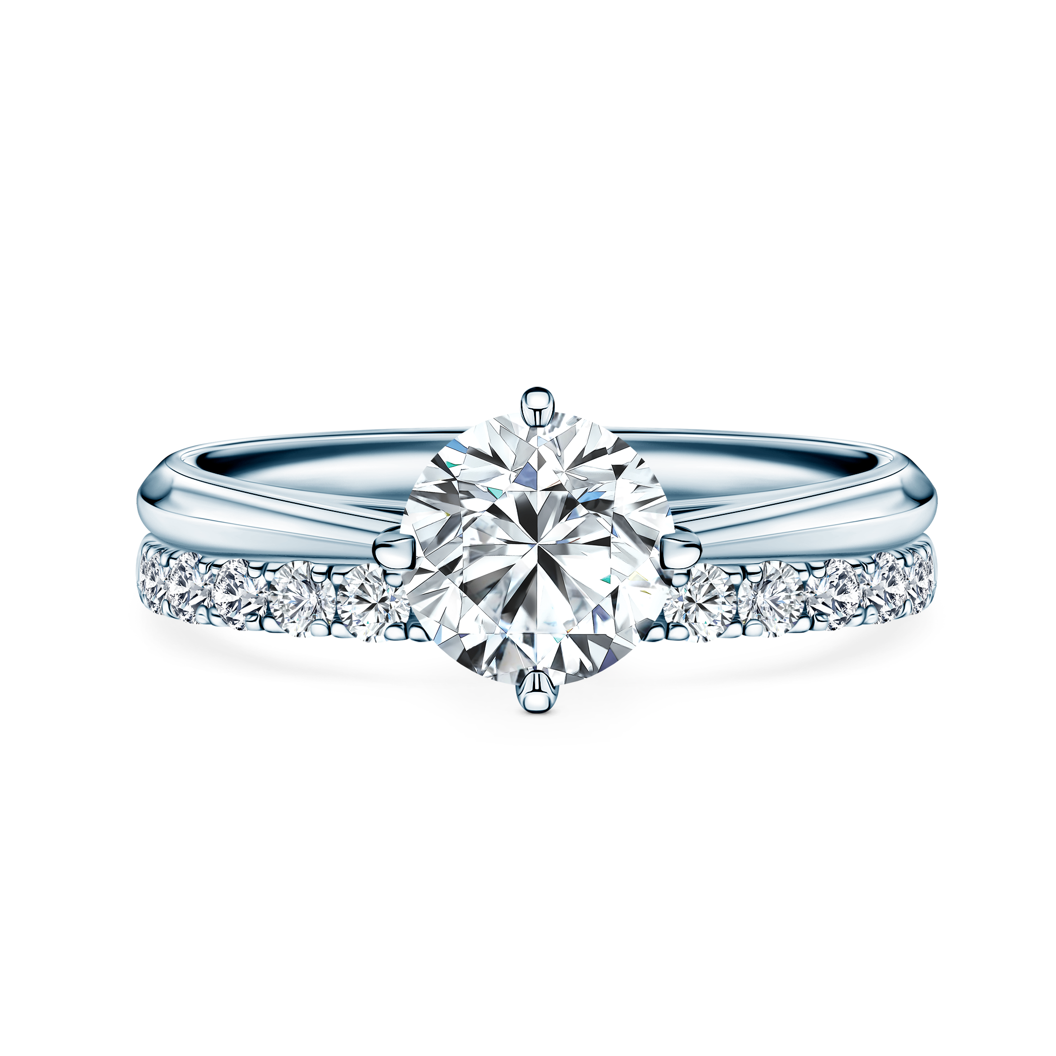 Verlobungsring The Light: Platin, Diamant