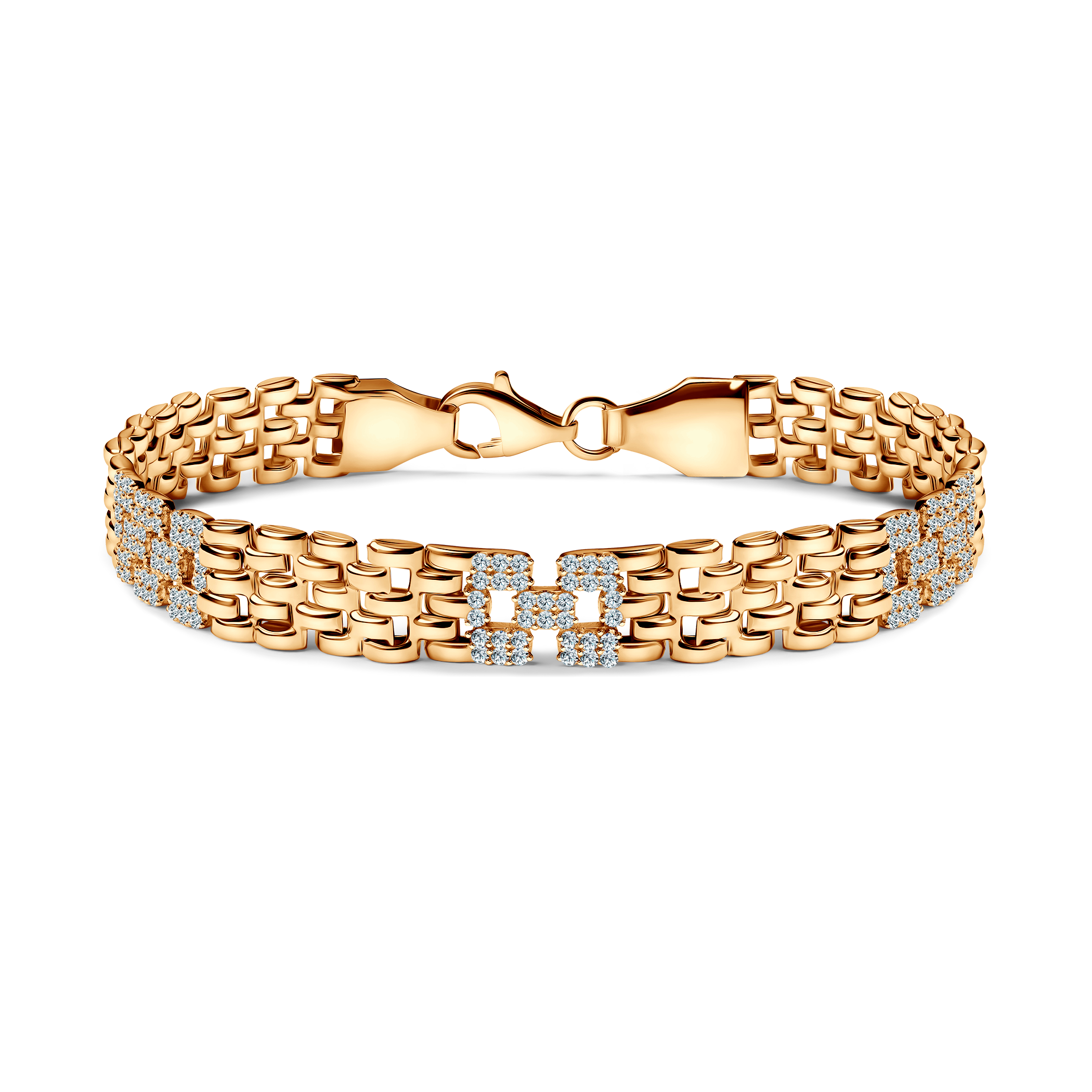 Bracelet SAVICKI: gold, zirconia