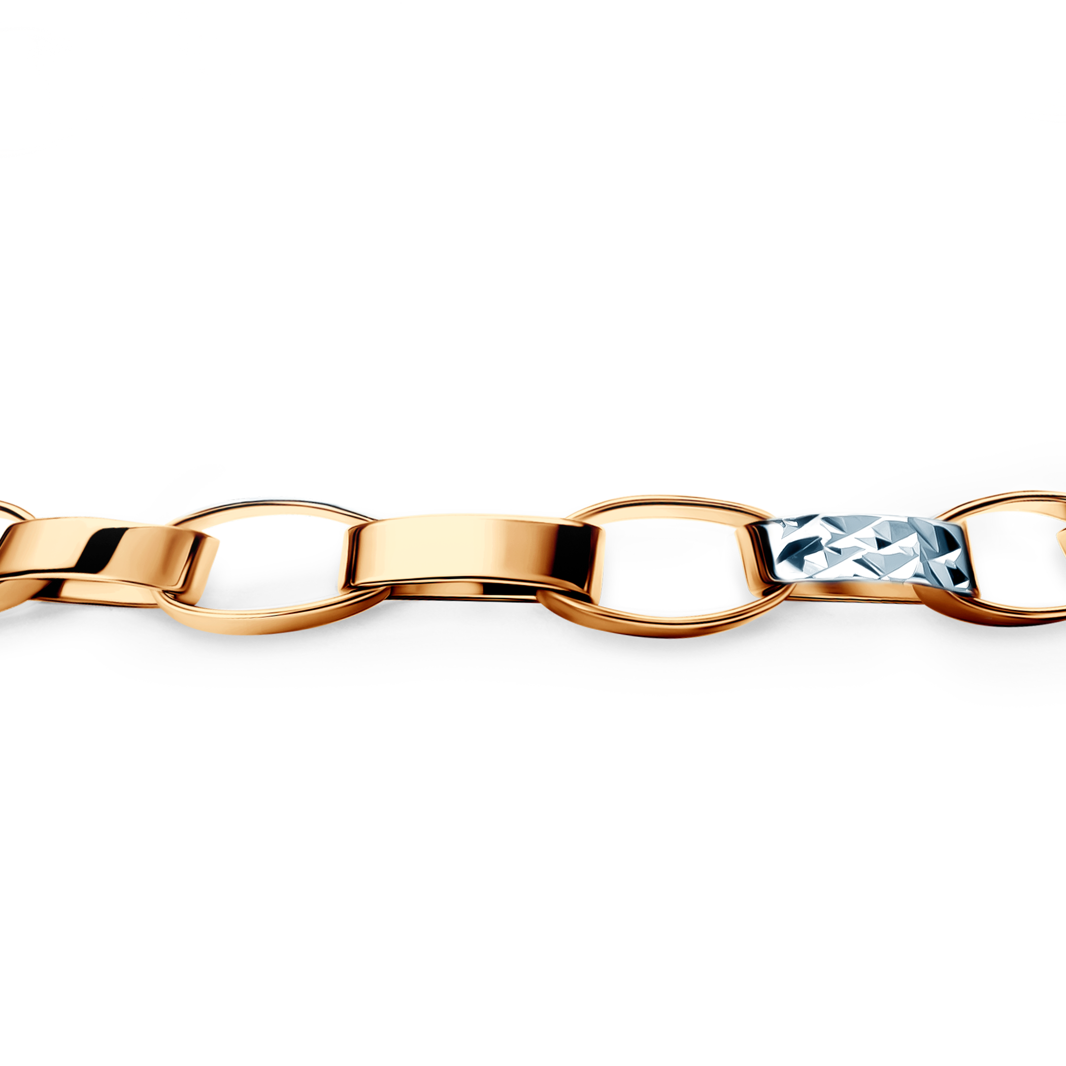 Bransoletka z biało-żółtego złota 585 5,2mm 20cm