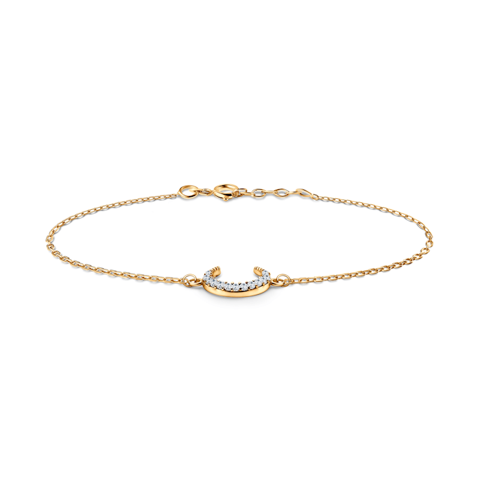 Náramek SAVICKI: žluté zlato, zirkony