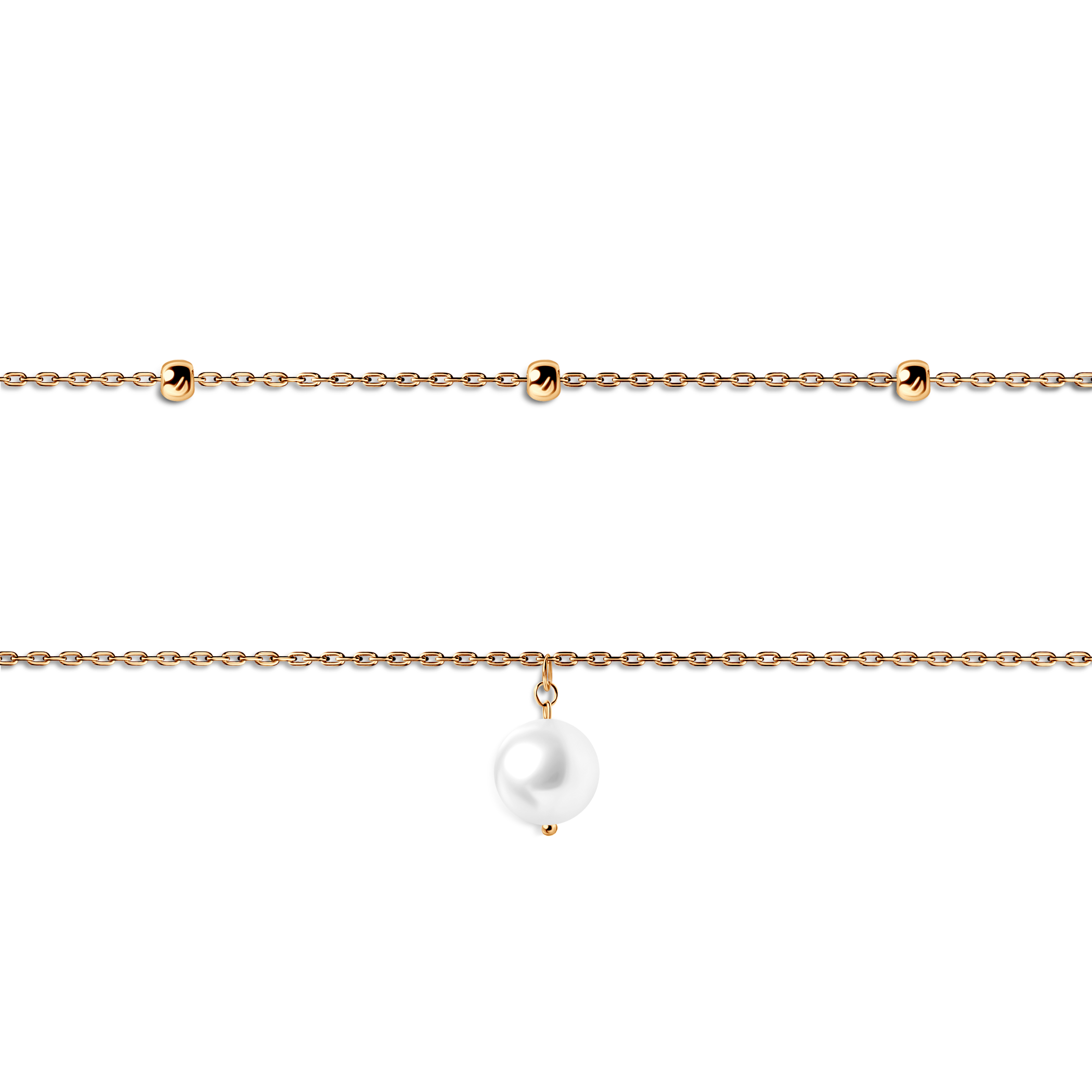 Naszyjnik Savicki: złoty 585, perła