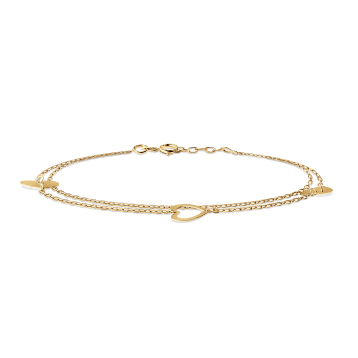 Bransoletka serce Savicki: złota 585